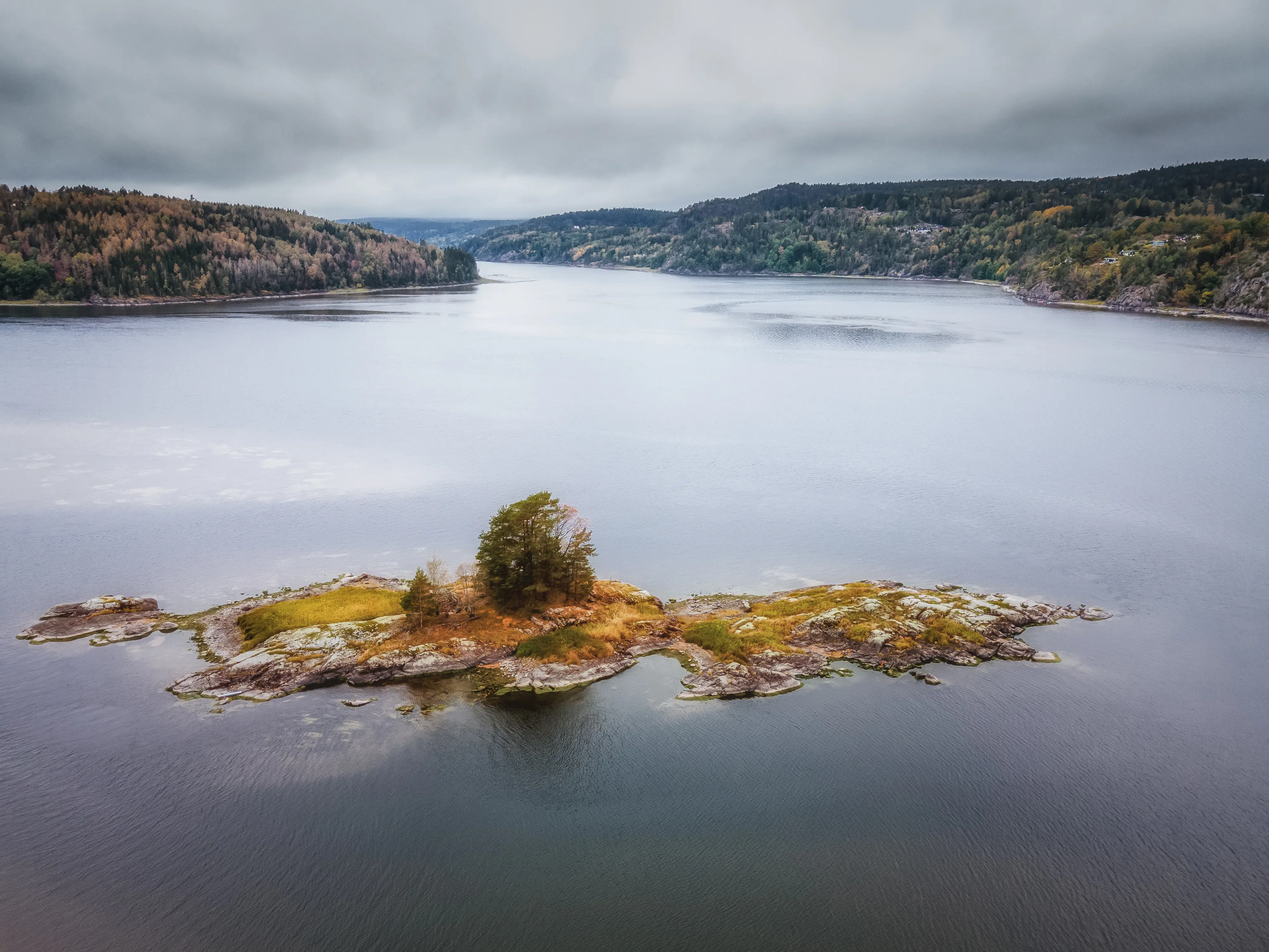 Island Fjord Aerial